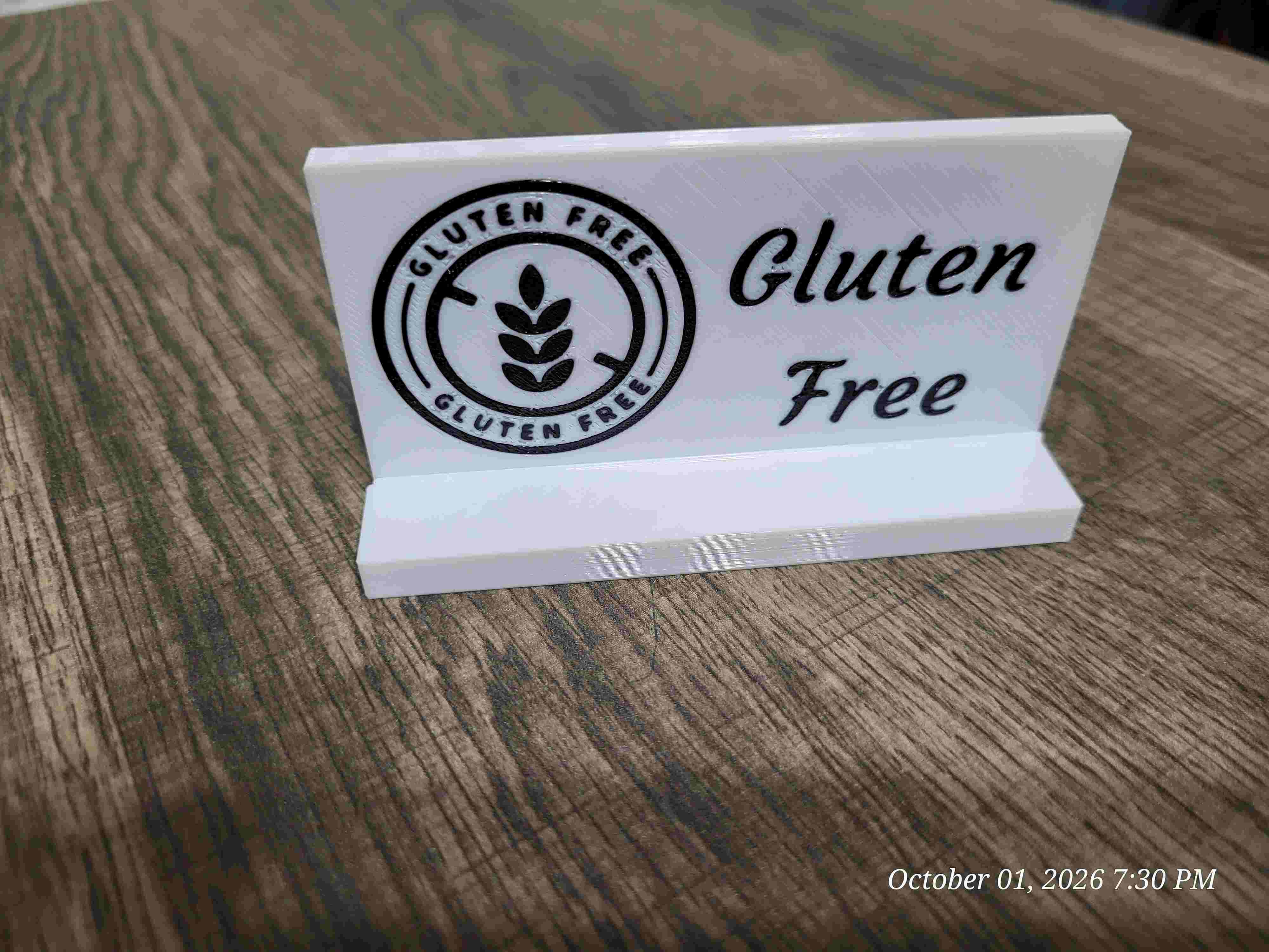 Table Sign - Gluten Free